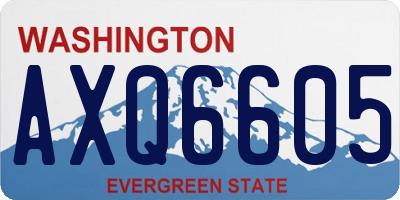 WA license plate AXQ6605