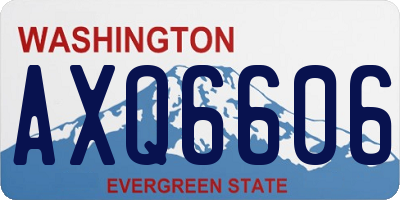 WA license plate AXQ6606