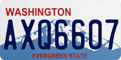 WA license plate AXQ6607