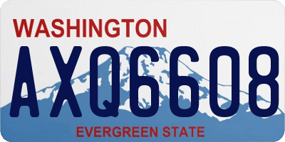 WA license plate AXQ6608