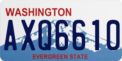WA license plate AXQ6610