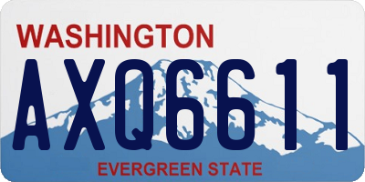 WA license plate AXQ6611