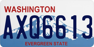 WA license plate AXQ6613