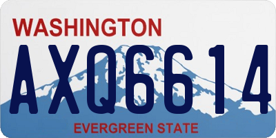 WA license plate AXQ6614