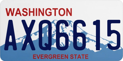 WA license plate AXQ6615