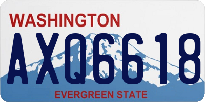 WA license plate AXQ6618