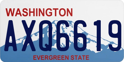 WA license plate AXQ6619