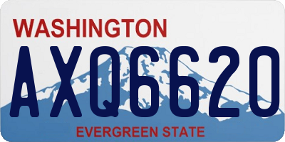 WA license plate AXQ6620