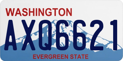 WA license plate AXQ6621