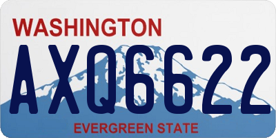 WA license plate AXQ6622