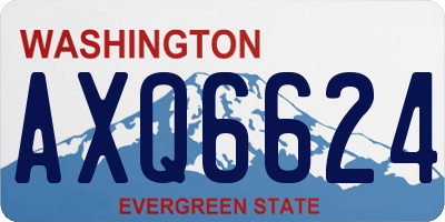 WA license plate AXQ6624