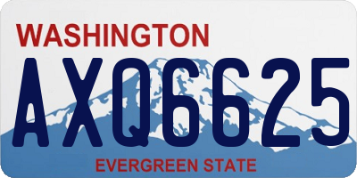 WA license plate AXQ6625