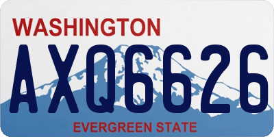 WA license plate AXQ6626