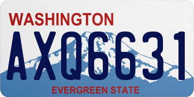 WA license plate AXQ6631