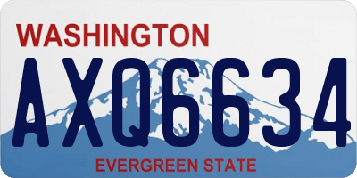 WA license plate AXQ6634