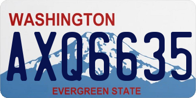 WA license plate AXQ6635