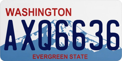 WA license plate AXQ6636