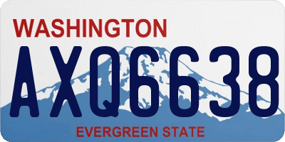 WA license plate AXQ6638