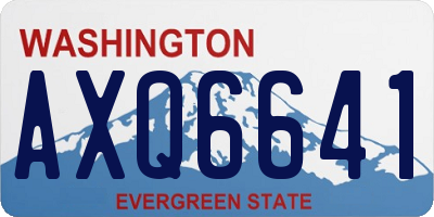 WA license plate AXQ6641