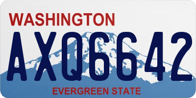 WA license plate AXQ6642