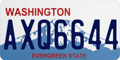 WA license plate AXQ6644