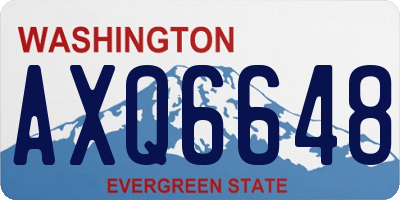 WA license plate AXQ6648