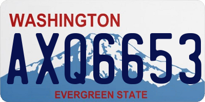 WA license plate AXQ6653
