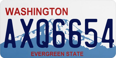 WA license plate AXQ6654