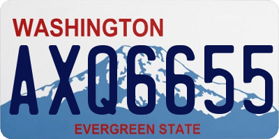 WA license plate AXQ6655