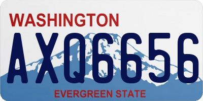 WA license plate AXQ6656