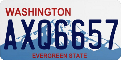WA license plate AXQ6657