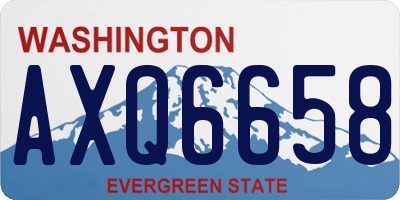 WA license plate AXQ6658