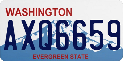 WA license plate AXQ6659