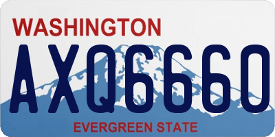 WA license plate AXQ6660