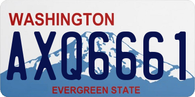 WA license plate AXQ6661