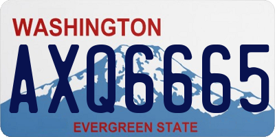WA license plate AXQ6665
