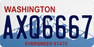 WA license plate AXQ6667