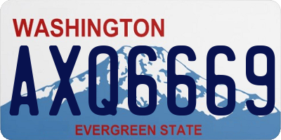 WA license plate AXQ6669