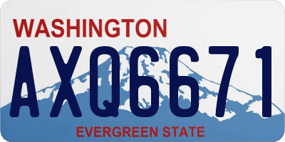 WA license plate AXQ6671