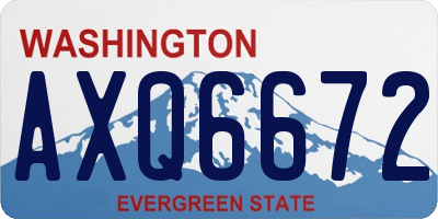 WA license plate AXQ6672