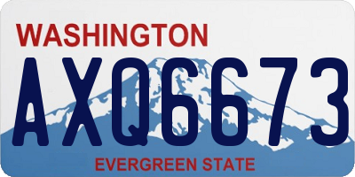 WA license plate AXQ6673