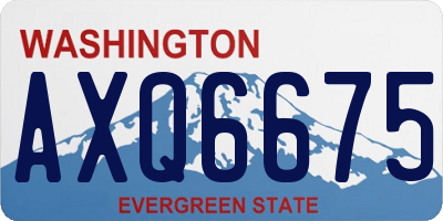 WA license plate AXQ6675