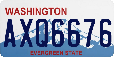 WA license plate AXQ6676