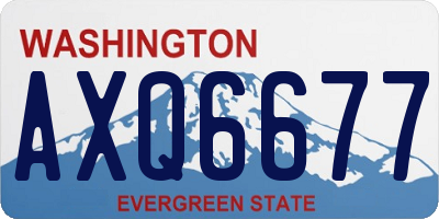 WA license plate AXQ6677