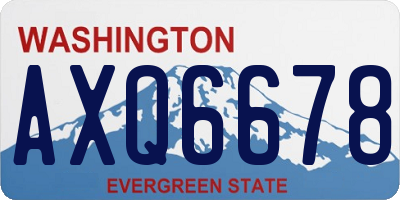 WA license plate AXQ6678