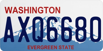 WA license plate AXQ6680