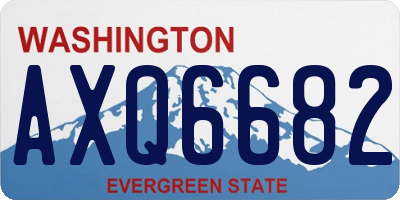 WA license plate AXQ6682