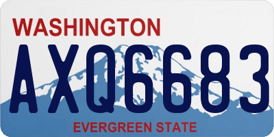 WA license plate AXQ6683