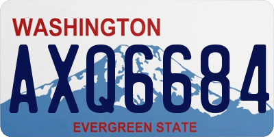 WA license plate AXQ6684