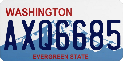 WA license plate AXQ6685